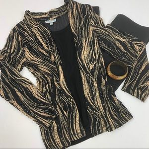 JM Collections Petite Faux Shirt & Jacket Size P/M